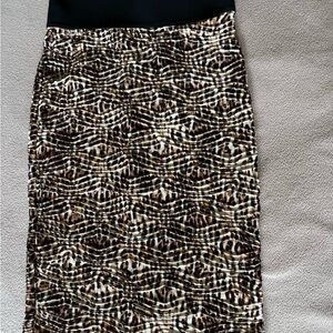 INC International Concepts Black and White Pencil Skirt Knee-Length